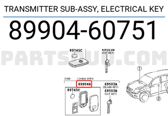 Toyota 8990460751 TRANSMITTER SUB-ASSY, ELECTRICAL KEY