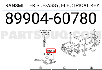 Toyota 8990460780 TRANSMITTER SUB-ASSY, ELECTRICAL KEY