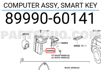 Toyota 8999060141 COMPUTER ASSY, SMART KEY