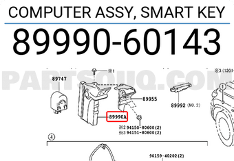 Toyota 8999060143 COMPUTER ASSY, SMART KEY