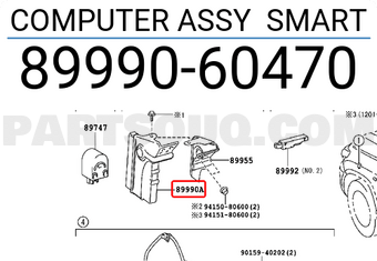 Toyota 8999060470 COMPUTER ASSY SMART