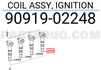 Toyota 9091902248 COIL ASSY, IGNITION