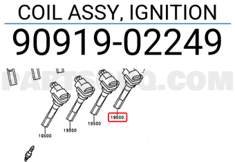 Toyota 9091902249 COIL ASSY, IGNITION