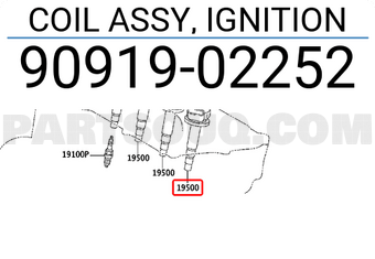 Toyota 9091902252 COIL ASSY, IGNITION
