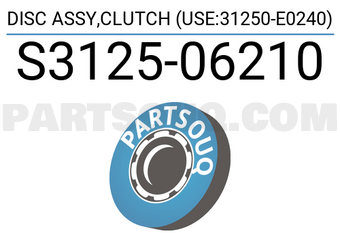 Toyota S312506210 DISC ASSY,CLUTCH (USE:31250-E0240)