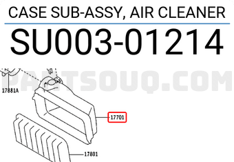 Toyota SU00301214 CASE SUB-ASSY, AIR CLEANER