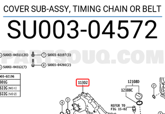 Toyota SU00304572 COVER SUB-ASSY, TIMING CHAIN OR BELT