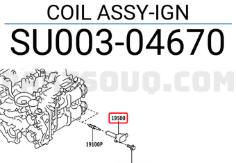 Toyota SU00304670 COIL ASSY-IGN