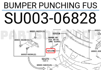 Toyota SU00306828 BUMPER PUNCHING FUS