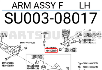 Toyota SU00308017 ARM ASSY F LH