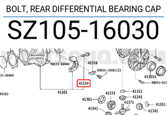 Toyota SZ10516030 BOLT, REAR DIFFERENTIAL BEARING CAP