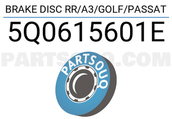 VAG 5Q0615601E BRAKE DISC RR/A3/GOLF/PASSAT