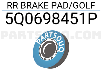 VAG 5Q0698451P RR BRAKE PAD/GOLF
