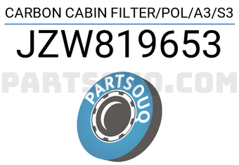 VAG JZW819653 CARBON CABIN FILTER/POL/A3/S3