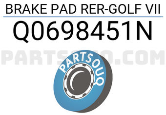 VAG Q0698451N BRAKE PAD RER-GOLF VII