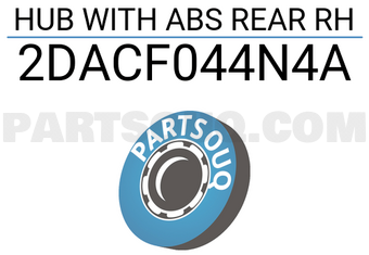 XBG 2DACF044N4A HUB WITH ABS REAR RH