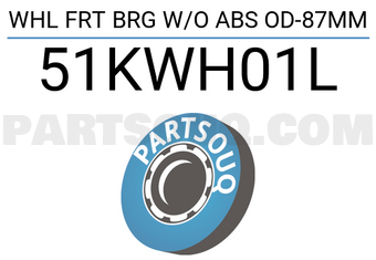XBG 51KWH01L WHL FRT BRG W/O ABS OD-87MM