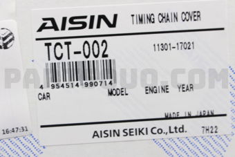 TCT002 TIMING CHAIN COVER