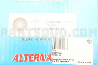 2706035160 ALTERNATOR