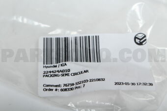 224424A010 PACKING-SEMI CIRCULAR