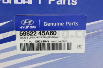 5982245A60 SHOE & LINING KIT-PARKING BRAK