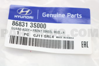 868313S000 GUARD ASSY-FR WHEEL MUD LH