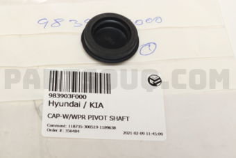 983903F000 CAP-W/WPR PIVOT SHAFT