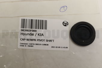 983903F000 CAP-W/WPR PIVOT SHAFT