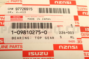 1098102750 BEARING; TOP