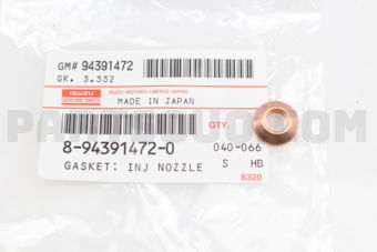 8943914720 GASKET; INJ NOZ