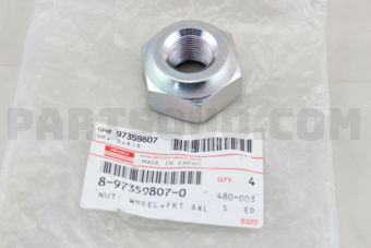 8973598070 NUT; WHEEL,FRT