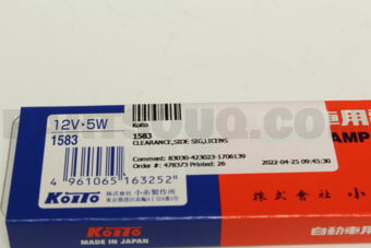 1583 CLEARANCE,SIDE SIG,LICENS