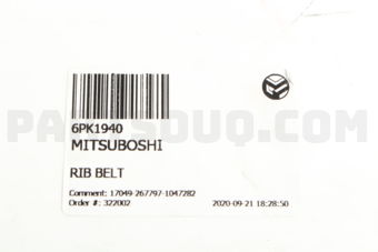 6PK1940 RIB BELT