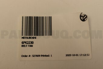 6PK2230 BELT FAN