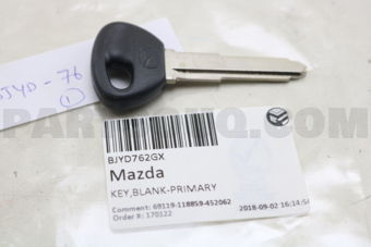 BJYD762GX KEY,BLANK-PRIMARY