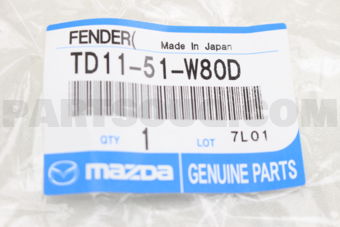 TD1151W80D FENDER(LWR.,L),OVER-F