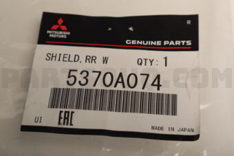 5370A074 Mitsubishi SHIELD,RR WHEEL,RR RH