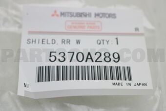 5370A289 SHIELD,RR WHEELHOUSE,LH