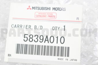 5839A010 CARRIER,B/DR LICENSE PLATE