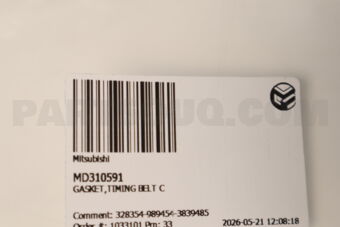 MD310591 Mitsubishi GASKET,TIMING BELT C