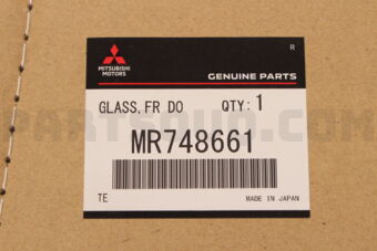 MR748661 Mitsubishi GLASS,FR DOOR WINDOW