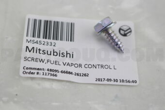 MS452332 SCREW,FUEL VAPOR CONTROL L