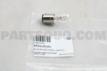 MS820040 BULB,RR END PANEL GARNISH