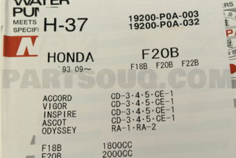 H37 WATER PUMP
