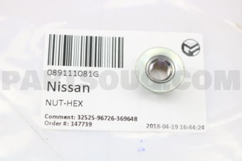 089111081G NUT-HEX