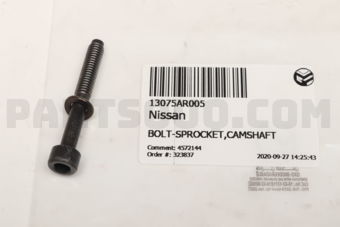 13075AR005 BOLT-SPROCKET,CAMSHAFT