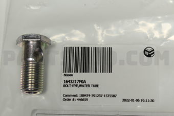 1643217F0A BOLT-EYE,WATER TUBE