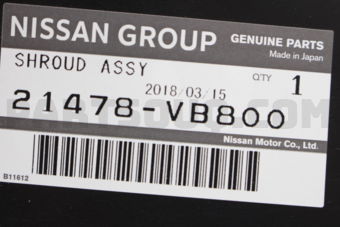 21478VB800 SHROUD ASSY