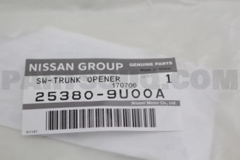 253809U00A SWITCH ASSY-TRUNK OPENER