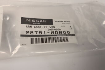 28781WD800 ARM ASSY-RR WDW